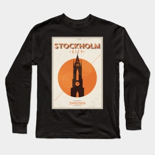 Stockholm Poster Design Long Sleeve T-Shirt